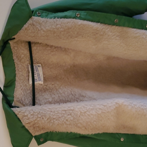 Vintage Fall Coat - XL - Green with fleece interior - Picture 4 of 4